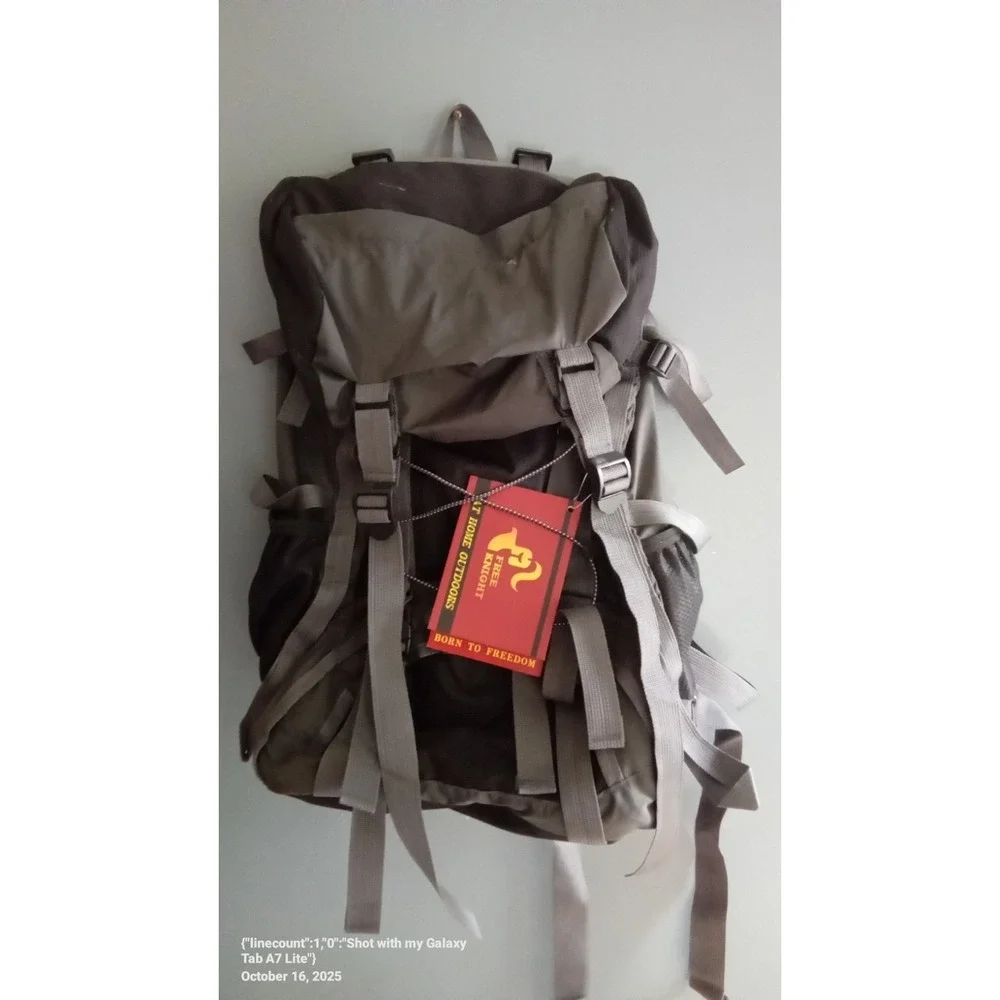 Fire‎ Knight Outdoors Hiking Backpacking Camping Travel Daypack Gray Brown